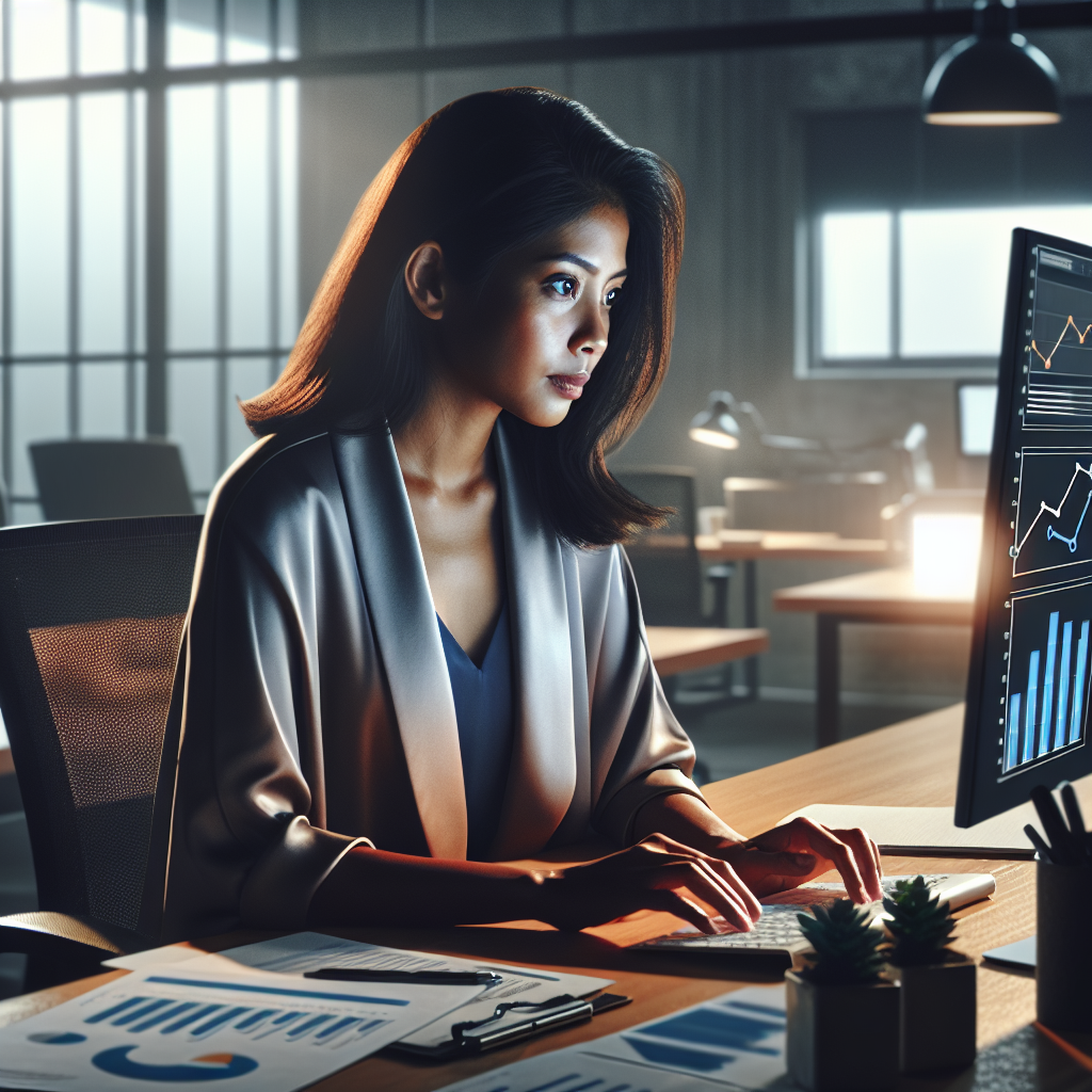 Professional marketer analyzing DMARC email authentication impact on deliverability, with charts showing rising inbox placement trends