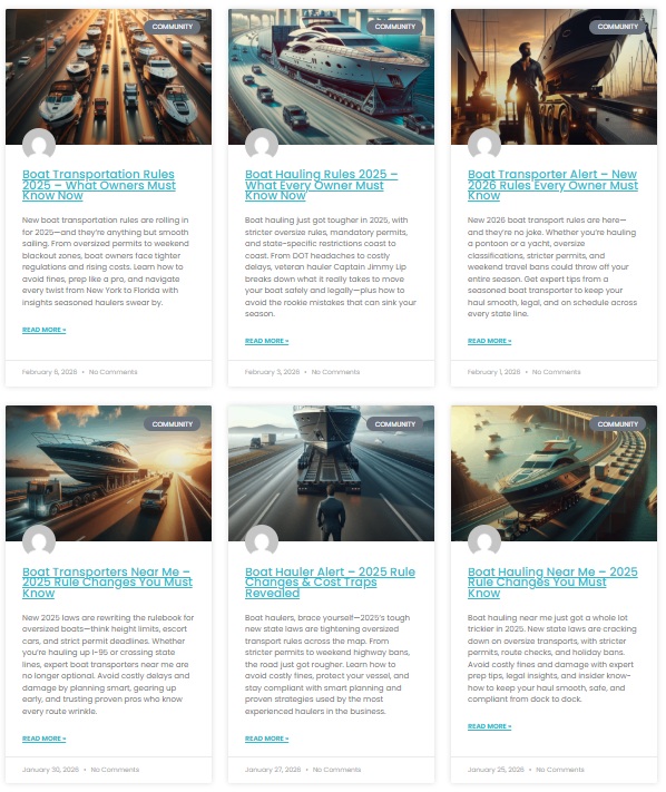 Alpha Boat Transport Blog Articles