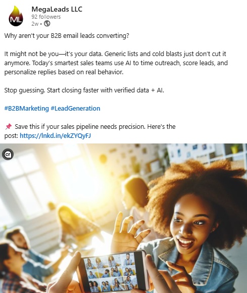 Megaleads Social Media Powered by ContentCrew