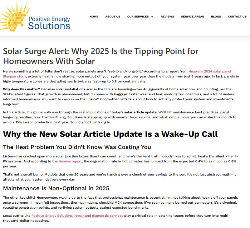 Positive Energy Solutions Blog Article Example