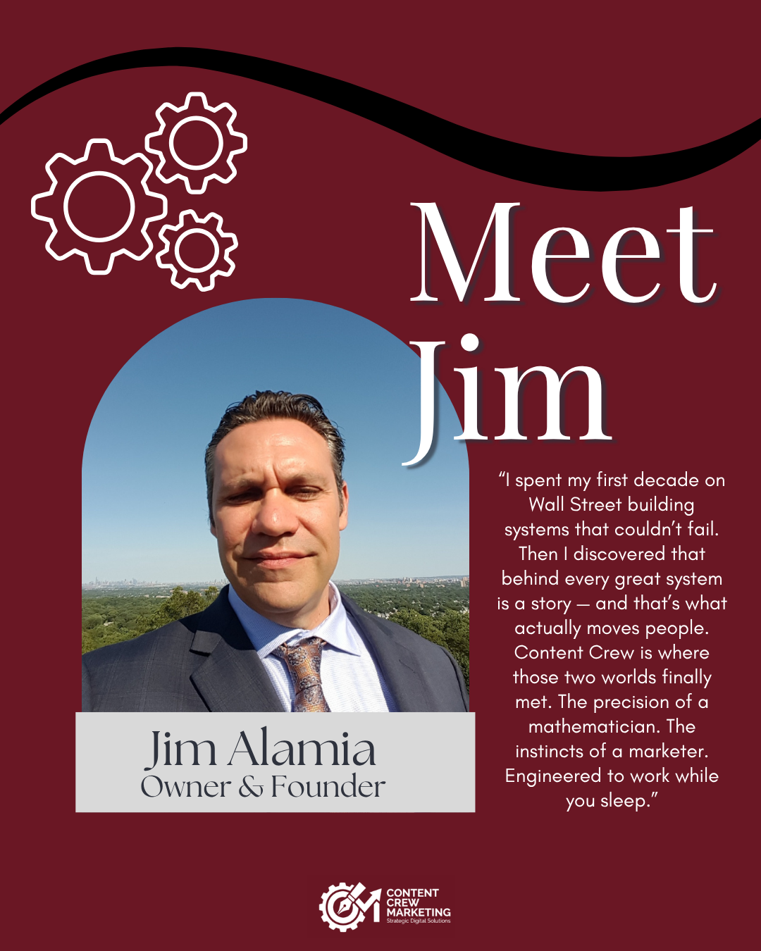 Meet Jim Alamia, the creator and founder of ContentCrew Marketing.