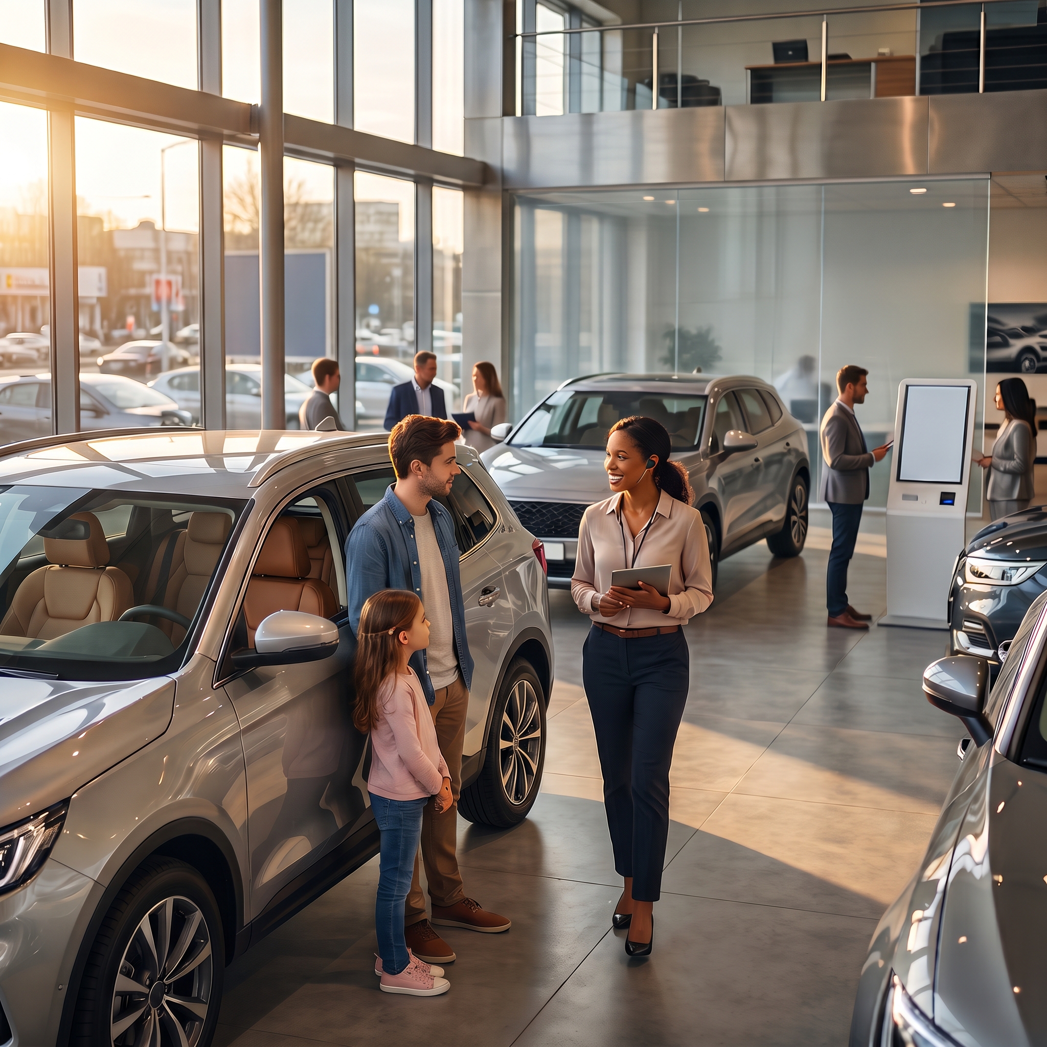Getauto financing dashboard with car shopper comparing monthly payments and dealer follow-up workflow on screen